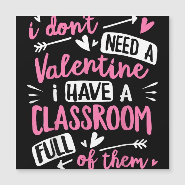 Valentijnsdag leraar Funny Classroom School Vale (Voorkant)