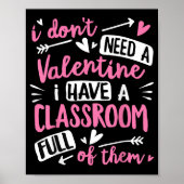 Valentijnsdag leraar Funny Classroom School Vale Poster (Voorkant)