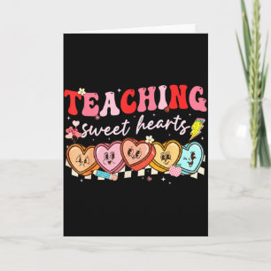 Valentijnsdag les geven aan lieve harten leraar ma kaart