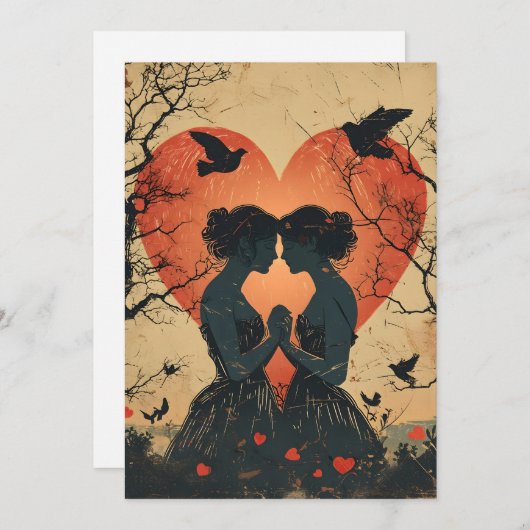 VALENTIJNSDAG LGBTQ FEESTDAGENKAART (Voorkant / Achterkant)