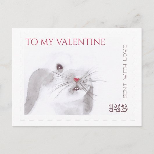 Valentijnsdag liefde brief stempel Kaart (Voorkant)