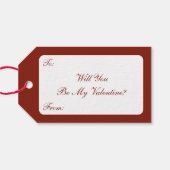  Valentijnsdag Liefde, Crimson Red Roses Cadeaulabel (Achterkant Horizontaal)