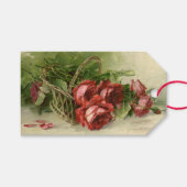  Valentijnsdag Liefde, Crimson Red Roses Cadeaulabel (Voorkant (Horizontaal))