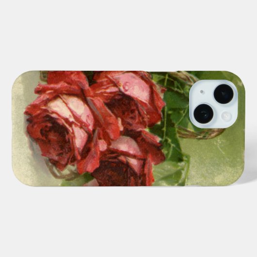  Valentijnsdag Liefde, Crimson Red Roses Case-Mate iPhone Case (Achterkant (horizontaal))