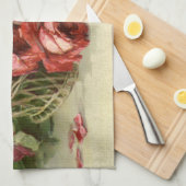  Valentijnsdag Liefde, Crimson Red Roses Theedoek (Quarter Fold)