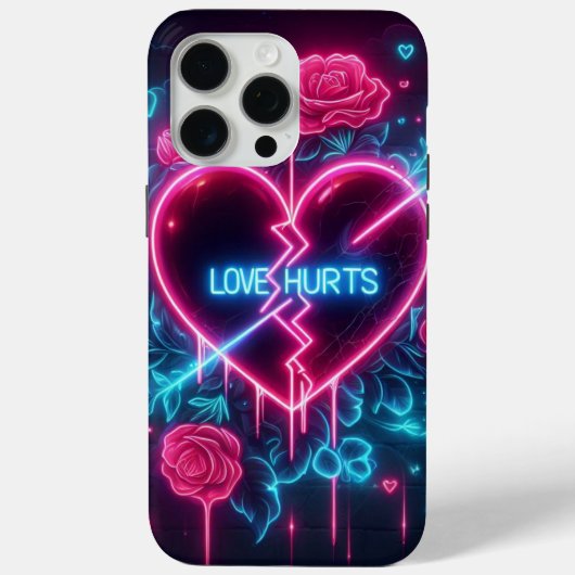 Valentijnsdag liefde doet pijn Neon hart Case-Mate iPhone Case (Achterkant)