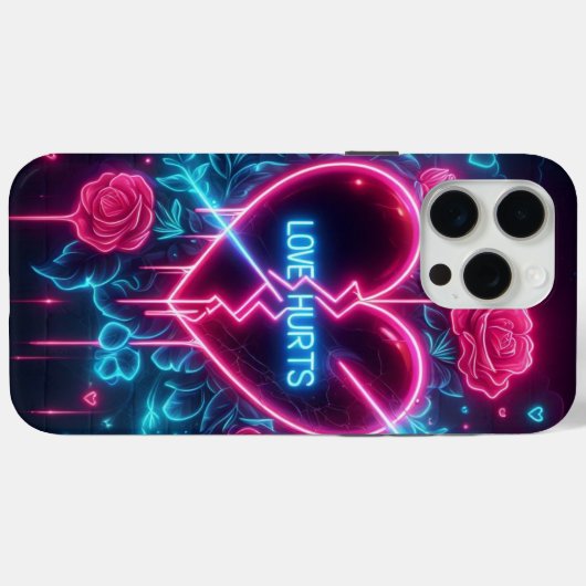 Valentijnsdag liefde doet pijn Neon hart Case-Mate iPhone Case (Achterkant (horizontaal))