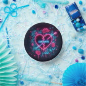 Valentijnsdag liefde doet pijn Neon hart Papieren Kommen (Feest)