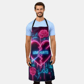 Valentijnsdag liefde doet pijn Neon hart Schort (Gedragen)