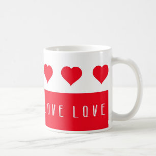Valentijnsdag Liefde en Rode Harten Koffiemok