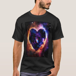Valentijnsdag Liefde Hart Galaxy Vriendin Verloofd T-shirt