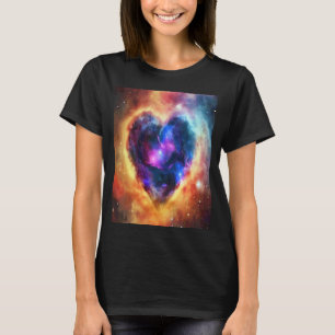 Valentijnsdag Liefde Hart Galaxy Vriendin Verloofd T-shirt