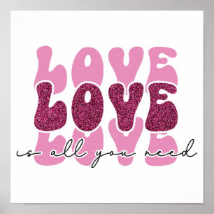 Valentijnsdag "Liefde Liefde Liefde" Poster