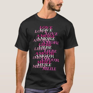 VALENTIJNSDAG LIEFDE OVER DE HELE WERELD T-SHIRT