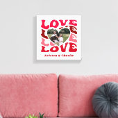Valentijnsdag liefde paar aangepaste foto canvas afdruk (Insitu (Woonkamer))