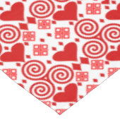 Valentijnsdag liefde roze, rood en wit tafelkleed (Gekanteld)