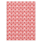 Valentijnsdag liefde roze, rood en wit tafelkleed (Voorkant)