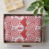 Valentijnsdag liefde roze, rood en wit tissuepapier (Geschenk)