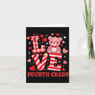 Valentijnsdag Liefde Vierde Klas Leraar Kaart