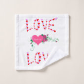 Valentijnsdag liefde voor handdoeken (Wasdoekje)