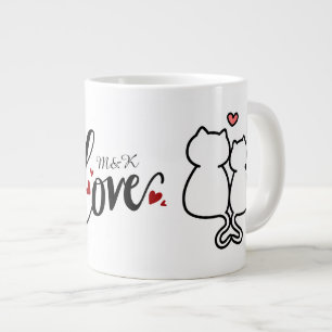 Valentijnsdag liefdes koppel namen initiele mok