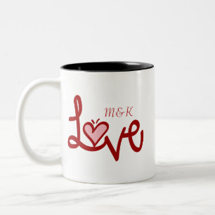Valentijnsdag liefdes paar namen eerste mok