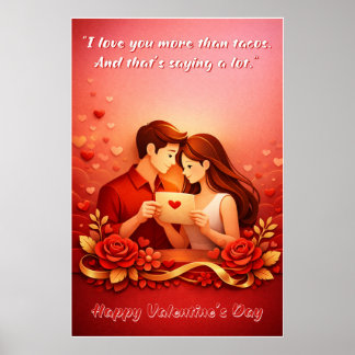 Valentijnsdag Liefdescitat Poster