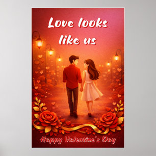 Valentijnsdag Liefdescitat Poster