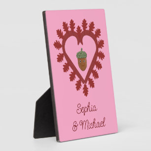 Valentijnsdag Liefdeshart Eikel Aangepaste Namen Fotoplaat