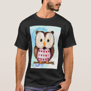 Valentijnsdag Liefdeshart Uil Teddy Vriendin T-shirt
