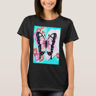Valentijnsdag Liefdeshart Vlinder Vriendin Verloof T-shirt