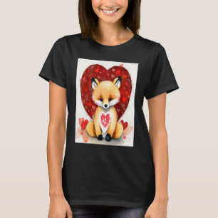 Valentijnsdag Liefdeshart Vos Teddy Meisje Fi T-shirt