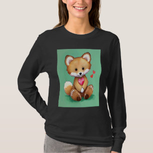 Valentijnsdag Liefdeshart Vos Teddy Vriendin Fi T-shirt