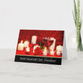 Valentijnsdag - Lieverd - Wijn en Rozen Feestdagen Kaart (Voorkant)