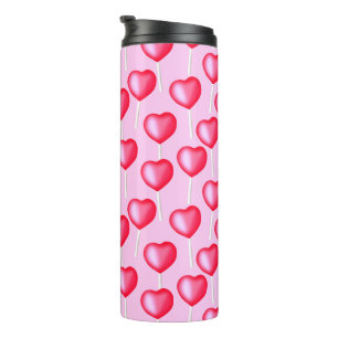 Valentijnsdag Lollypop Harten Cute Thermosbeker