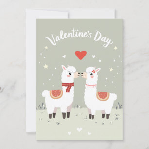 Valentijnsdag Lovable Llamas Valentijnse Kaart