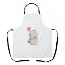 Valentijnsdag Love Cat All-Over Print Schort