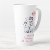 Valentijnsdag Love Cat Lover Be Mine Latte Mok (Rechterhoek)