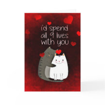 Valentijnsdag Love Cats Card