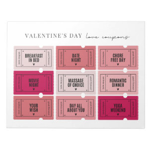 Valentijnsdag Love Coupons Notitieblok wegscheur