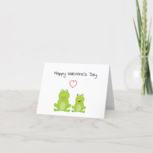 Valentijnsdag Love Frogs Personalized Bedankkaart