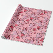 Valentijnsdag Love harten Cadeaupapier (Uitgerold)