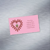 Valentijnsdag Love Heart Acorn Custom Magnetisch Visitekaartje (Voorbeeld)