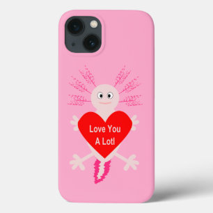 Valentijnsdag Love Heart Axolotl iPhone 13 Hoesje