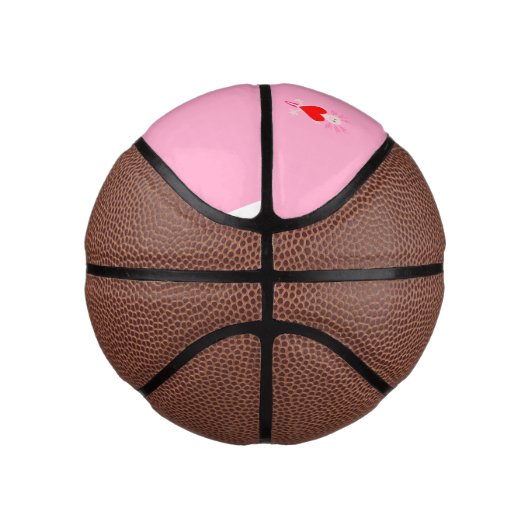 Valentijnsdag Love Heart Axolotl Custom Name Basketbal (Rechts)