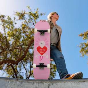 Valentijnsdag Love Heart Axolotl Skateboard