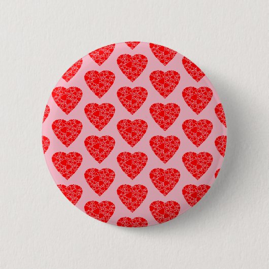 Valentijnsdag Love Heart Button Badge (Voorkant)