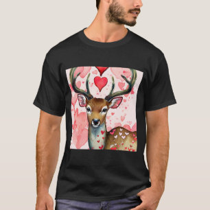 Valentijnsdag Love Heart Cute Deer Vriendin Fi T-shirt