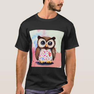 Valentijnsdag Love Heart Owl Teddy Vriendin Fi T-shirt