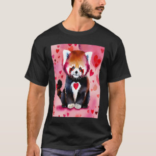 Valentijnsdag Love Heart Red Panda Vriendin Fi T-shirt